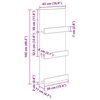 vidaXL Magasin Rack Gammelt tr&aelig; 43 x 11 x 102 cm Konstrueret tr&aelig;
