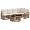 vidaXL Havesofa S&aelig;t 6 stk. Beige og cremehvid polyrattan