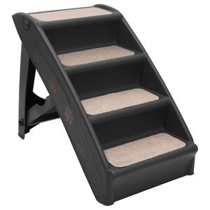 vidaXL foldbar hundetrappe 62x40x49,5 cm sort