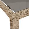 vidaXL havebord 190x90x75 cm hærdet glas og polyrattan beige