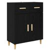 vidaXL Highboard Sort eg 69,5 x 32,5 x 180 cm Konstrueret tr&aelig;