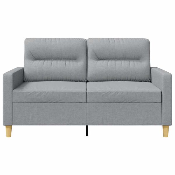 vidaXL 2-personers sofa 120 cm stof lysegr&aring;