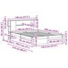 vidaXL Sengestel med opbevaringshovedgavl Voks brun 140 x 190 cm