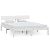 vidaXL sengeramme 120x190 cm Small Double massivt tr&aelig; hvid