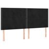 vidaXL sengegavl sort 200x5x118/128 cm fl&oslash;jl