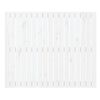 vidaXL sengegavl 108x3x90 cm massivt fyrretræ hvid