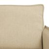vidaXL Sofa 140cm 2 pcs Creme Metal
