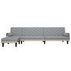 vidaXL L-formet sovesofa 260x140x70 cm stof lysegr&aring;