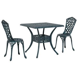 vidaXL Havebord s&aelig;t 3 pcs Gr&oslash;n Gustt aluminium