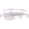 vidaXL Sengestel med skuffe Voks brun 180 x 200 cm Massivt fyrretr&aelig;