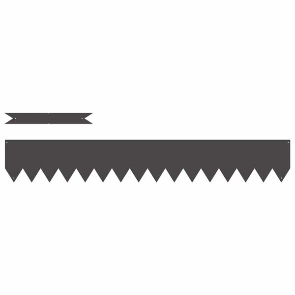 vidaXL Pl&aelig;nekant 10 pcs Sort 100 x 0.05 x 20 cm Koldvalset St&aring;l