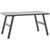 vidaXL havebord 90x45x35 cm pulverlakeret st&aring;l sort