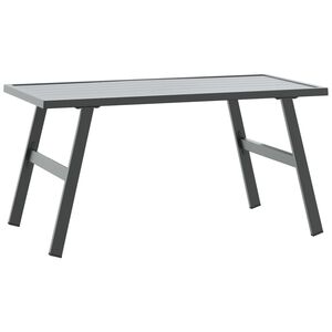 vidaXL havebord 90x45x35 cm pulverlakeret st&aring;l sort