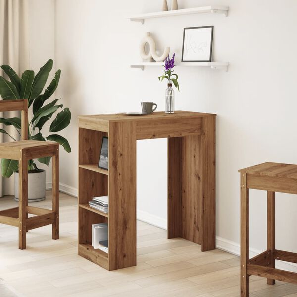 vidaXL barbord m. stativer 95x47x103,5 cm konstrueret tr&aelig; egetr&aelig;slook