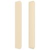 vidaXL sengegavl med kanter 163x16x118/128 cm stof cremefarvet