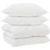 vidaXL Vinter dyne med pude 3 pcs Hvid Microfiber