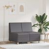 vidaXL Modulsofa enhed uden arme 2 pcs Grå 55 x 74 x 82 cm Faux læder