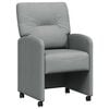 vidaXL Spisebordsstole med hjul 2 stk. Stof Lysegr&aring; 57 x 67 x 95 cm