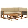 vidaXL Udend&oslash;rs sofagruppe 5 stk. Naturlig og Beige Polyester