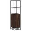 vidaXL skab brun egetr&aelig; 35,5x35x139 cm konstrueret tr&aelig; og metal