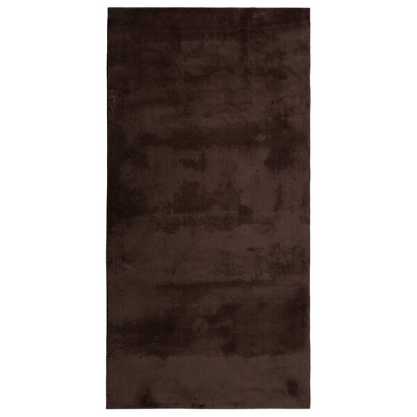 vidaXL Medium luv bl&oslash;d og vaskbar t&aelig;ppe HUARTE Brun 150 x 80 cm