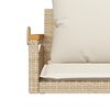 vidaXL gyngebænk med hynder 63x62x40 cm polyrattan beige