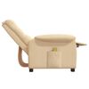 vidaXL l&oslash;ftestol med massagefunktion mikrofiberstof Cremefarvet