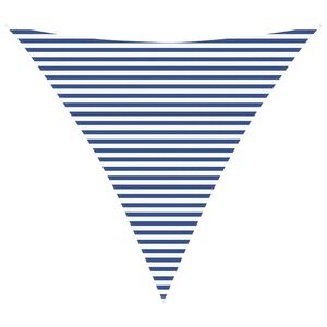 vidaXL Solskygge sejl Bl&aring; og Hvid 4,5 x 4,5 x 4,5 m