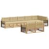 vidaXL Udend&oslash;rs sofagruppe 8 stk. Hvid og Beige Polyester