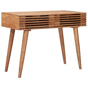 vidaXL H&aring;ndlavet skrivebord Teakbrun 100 x 48 x 76 cm