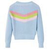 Sweater til b&oslash;rn str. 116 strikket bl&aring;