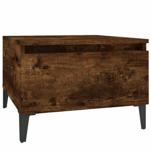vidaXL sidebord 50x46x35 cm konstrueret tr&aelig; r&oslash;get egetr&aelig;sfarve