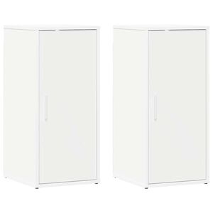 vidaXL skoskabe 2 stk. 32x35x70 cm konstrueret tr&aelig; hvid