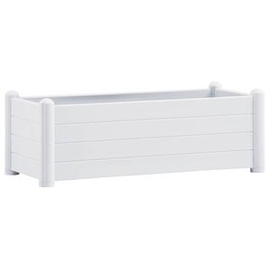 vidaXL h&oslash;jbed 100x43x35 cm PP hvid