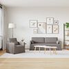 vidaXL Sofa 2 pcs Gr&aring;brun 198 x 78 x 80 cm Stof