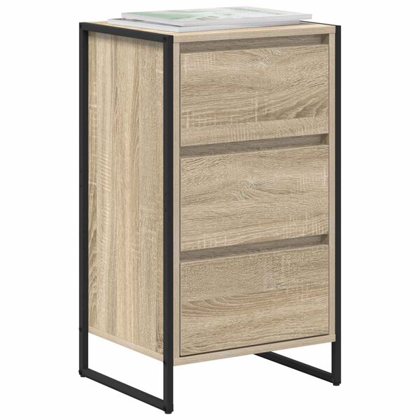 vidaXL Sideboard med skuffe Sonoma 42 x 36 x 75.5 cm Konstrueret tr&aelig;