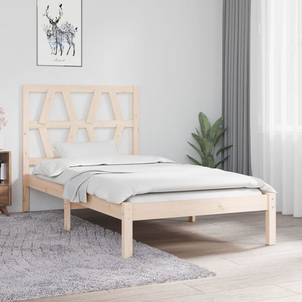 vidaXL sengeramme 90x190 cm massivt fyrretr&aelig;