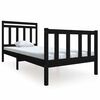 vidaXL sengeramme 90x190 cm Single massivt tr&aelig; sort