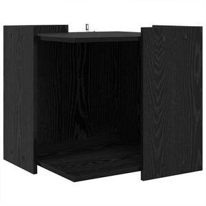 vidaXL Kattekasse indhegning Sort eg 53 x 53 x 51 cm Konstrueret tr&aelig;