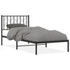 vidaXL sengeramme med sengegavl 90x200 cm metal sort