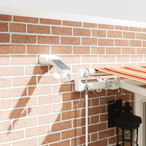 vidaXL Utr&aelig;kkelig Markise Gul og orange 400 &times; 300 cm