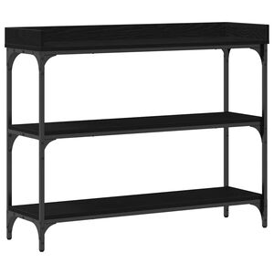 vidaXL Konsolbord Sort eg 100 x 30 x 80 cm Laminat tr&aelig; og metal