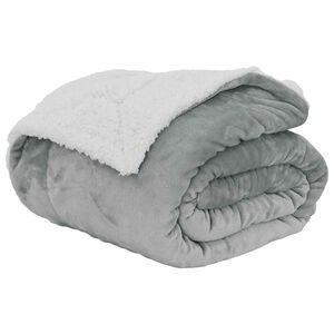 vidaXL T&aelig;ppe Gr&aring; 130 x 150 cm 1 kg Fleece