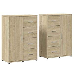 vidaXL kommoder 2 stk. 60x31x84 cm konstrueret tr&aelig; sonoma-eg