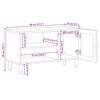 vidaXL TV-skab med opbevaring Valn&oslash;d 80 x 33 x 46 cm Massivt mangotr&aelig;
