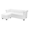 vidaXL L-formet Chesterfield-sofa kunstl&aelig;der hvid