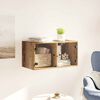 vidaXL Vægskab Vægmonteret Gammelt træ 68 x 37 x 35 cm Konstrueret træ