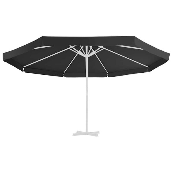 vidaXL udskiftningsdug til parasol 515 cm sort