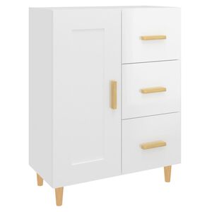 vidaXL sk&aelig;nk 69,5x34x90 cm konstrueret tr&aelig; hvid h&oslash;jglans