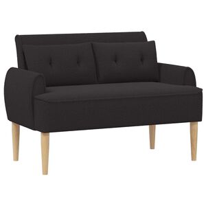 vidaXL L&aelig;nestol med knap tufting Sort 117 x 67 x 77 cm Boucl&eacute;
